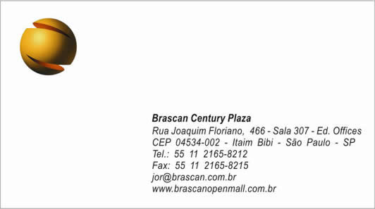 Cartão de Visita da Brascan Century Plaza
